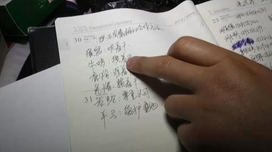 笔记上写着每个人的生肖，脾气性格，什么样的生肖有着什么样的性格