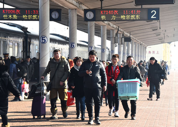 春运期间绥化站预计发送旅客395万人