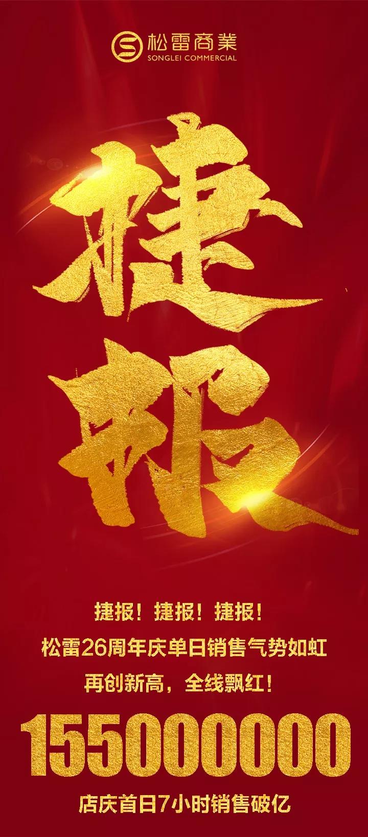 【捷报】松雷26周年庆,再创新高,全线飘红!精彩继续.